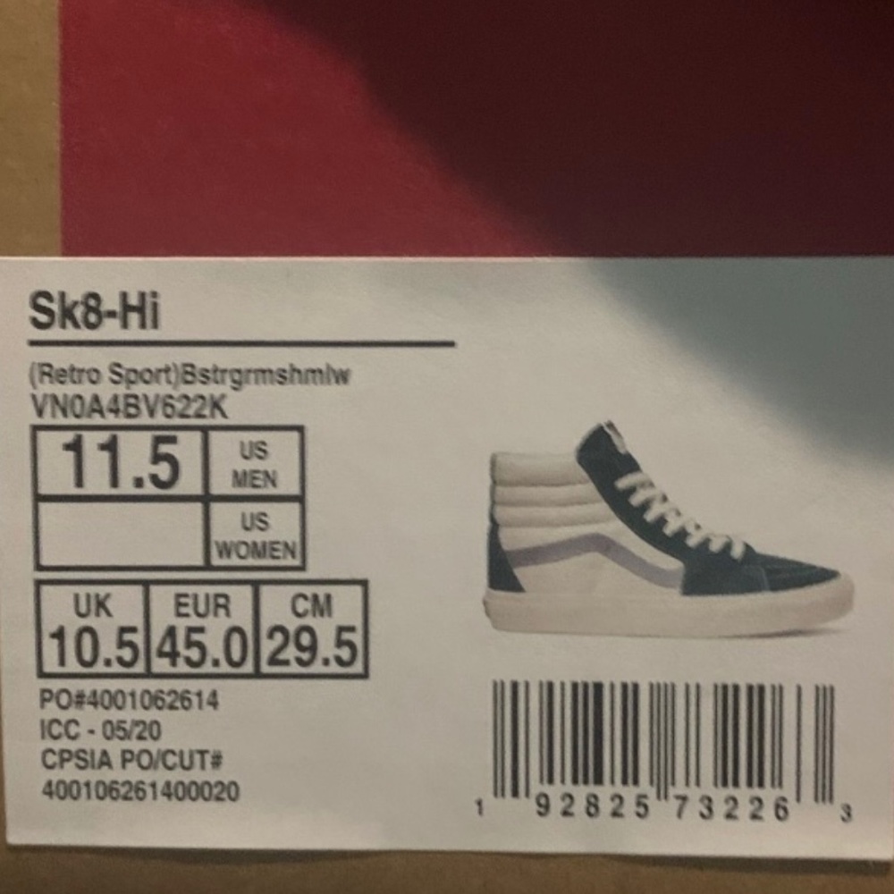 Vans  SK8-HI 'RETRO SPORT - BISTRO GREEN MARSHMALLOW' STYLE: VN0A4BV622K | 2021